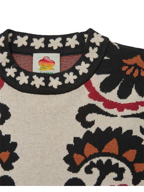 Farm Rio Winter Tapestry Sweater FARM Rio | 33990125122 WINTERTAPESTRY STRIPES
